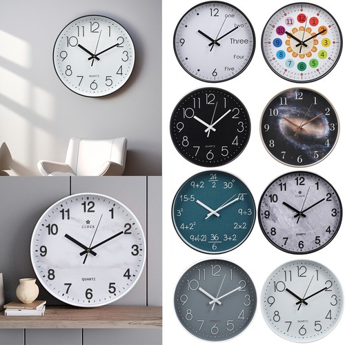Round quartz wall clock - quartz,