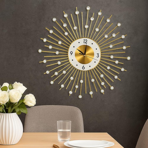 Modern metal diamond clock - diamond,