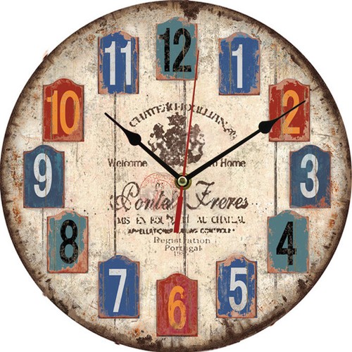 Large wall clock round battery - wall,
