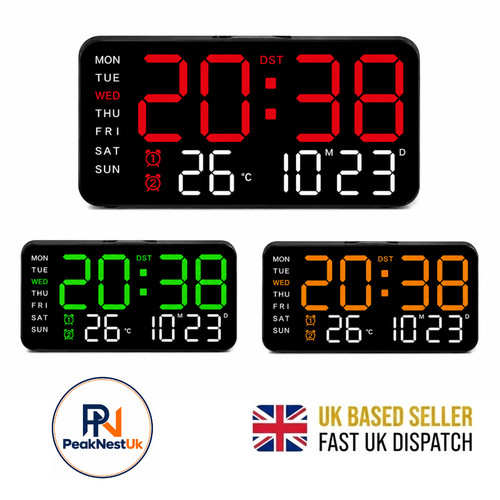 Digital led alarm clock - digital, large