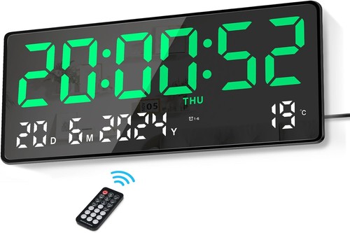 Large digital wall clock - 15.5",