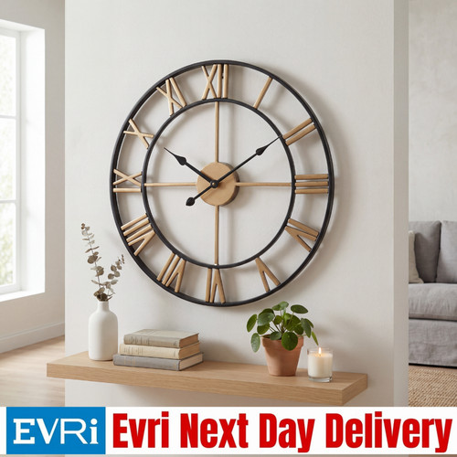 Large wall clock - wall, roman