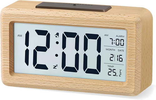 Wooden digital alarm - digital, for