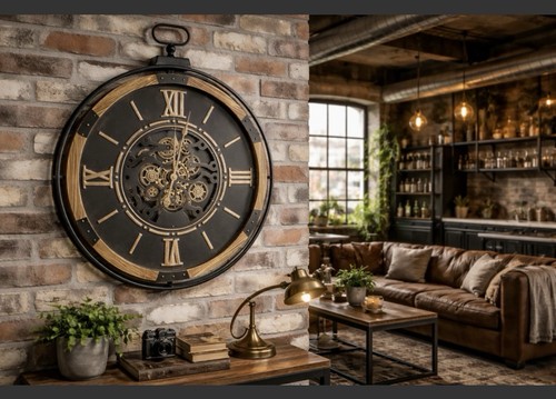 Large industrial wall clock - large,