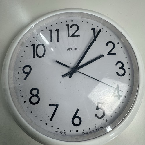 Acctim white wall clock - white,