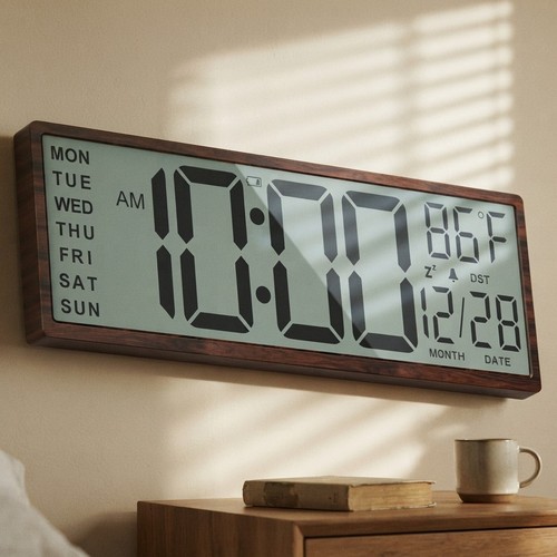 Digital wall clock large - digital,