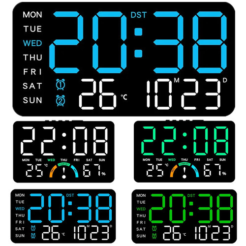 Large led wall mounted clock - large,