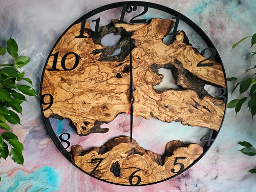 Large wooden wall - large, clock