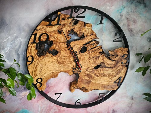 Large wooden wall clock - cm,