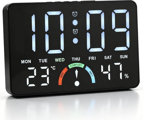 Digital led wall clock - led,