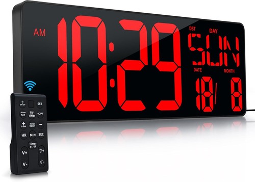 Large digital wall clock - large,