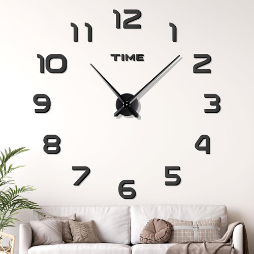 Stick wall clock modern - on,