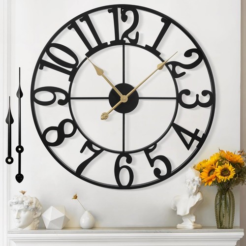 Large wall clock silent non - clock,